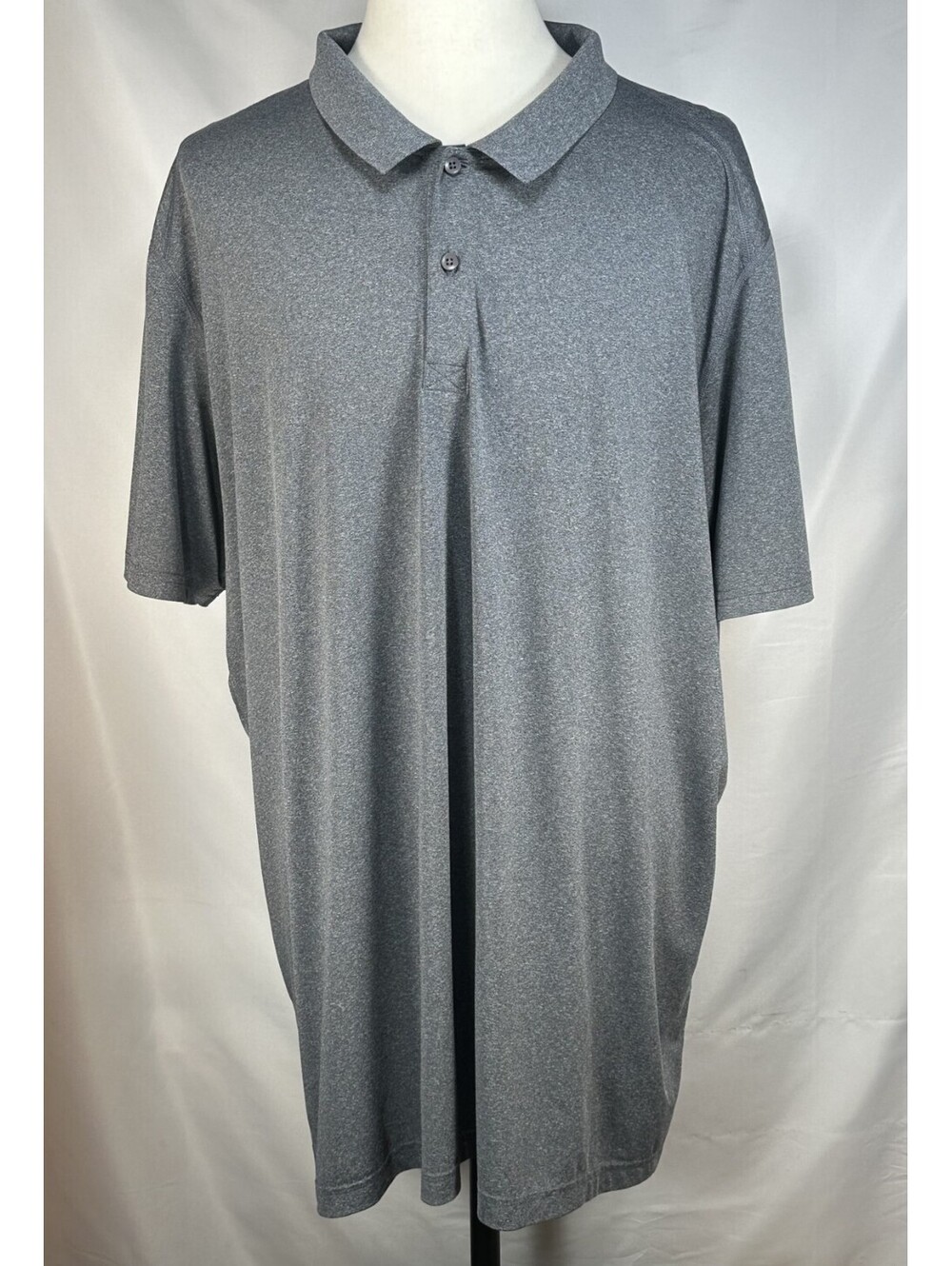 Bonobos Golf 1/4 Button Standard Fit Polo Shirt Gray Men 2XL